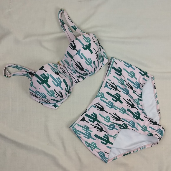 cactus print bathing suit